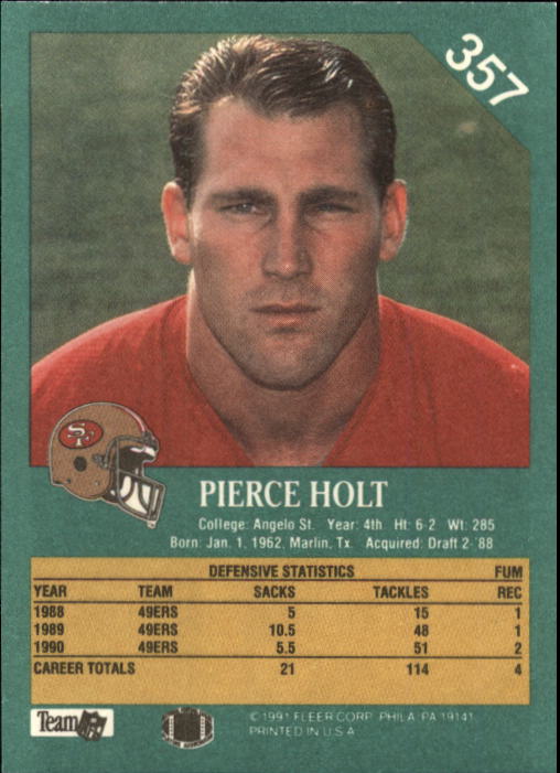 1990 Action Packed All-Madden #39 Pierce Holt - NM-MT