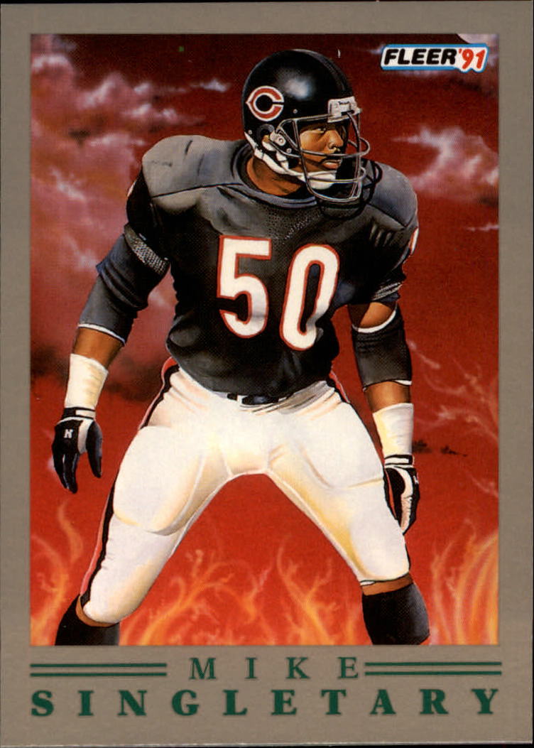 Mike Singletary Orange Name & Number Logo - #50 Football Chicago