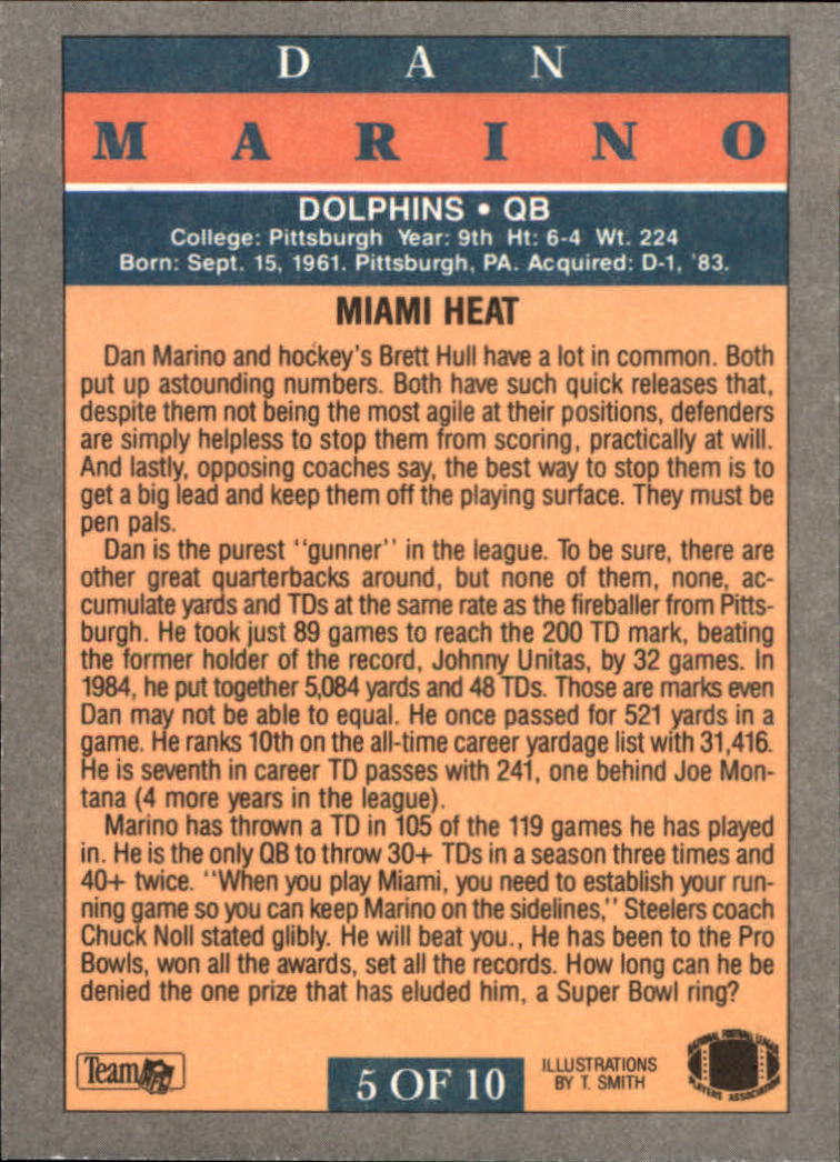 1991 Fleer Stars and Stripes #40 Dan Marino - NM-MT