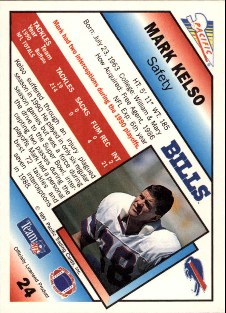 1991 Pacific #24 Mark Kelso back image