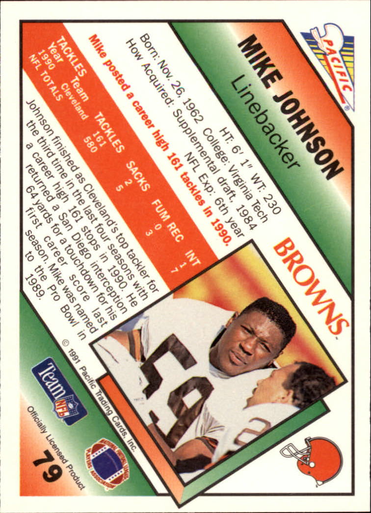 1991 Pacific #79 Mike Johnson back image