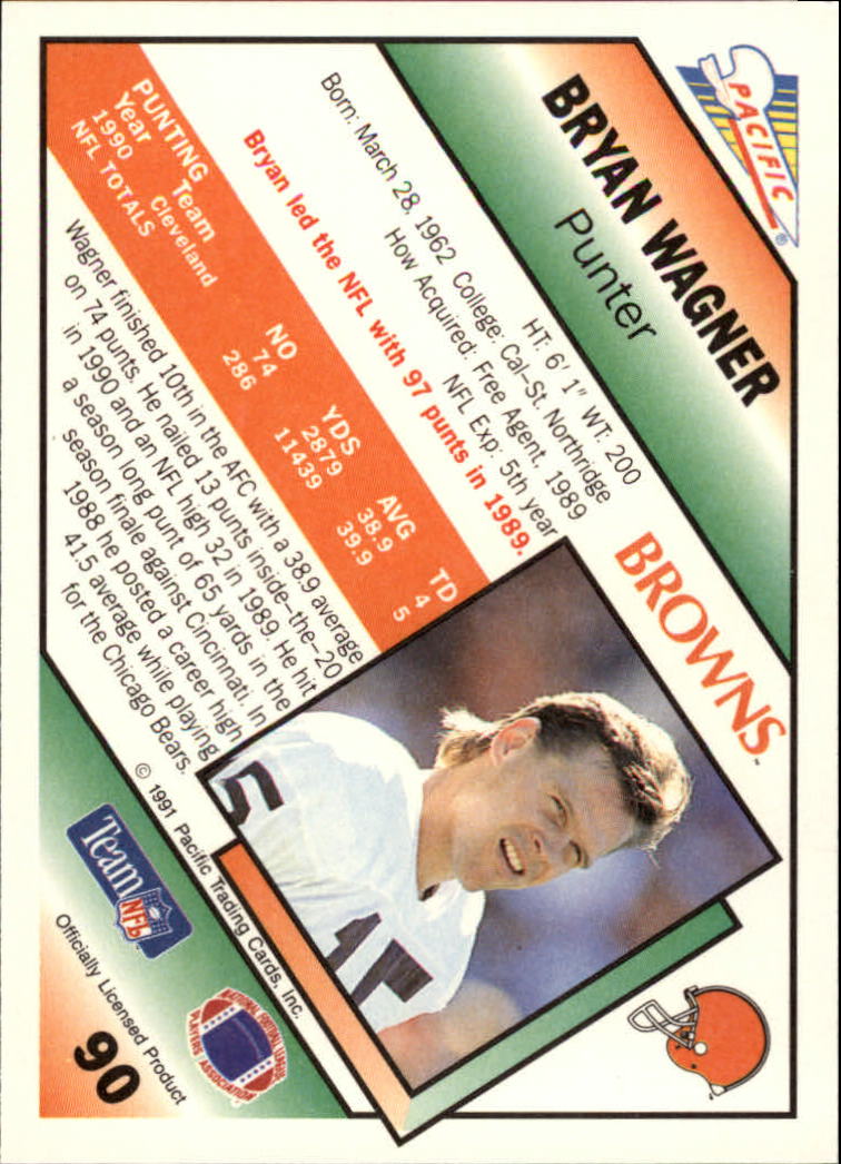 1991 Pacific #90 Bryan Wagner back image