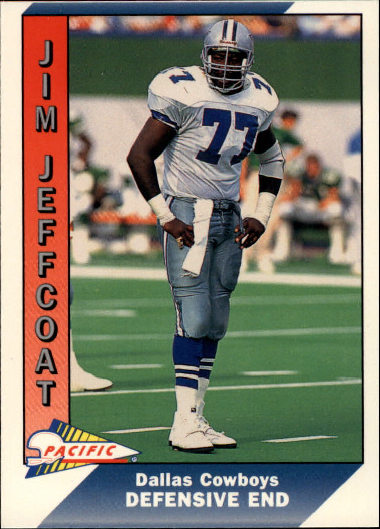 1991 Pacific #98 Jim Jeffcoat UER/(red line has Jeff on back)
