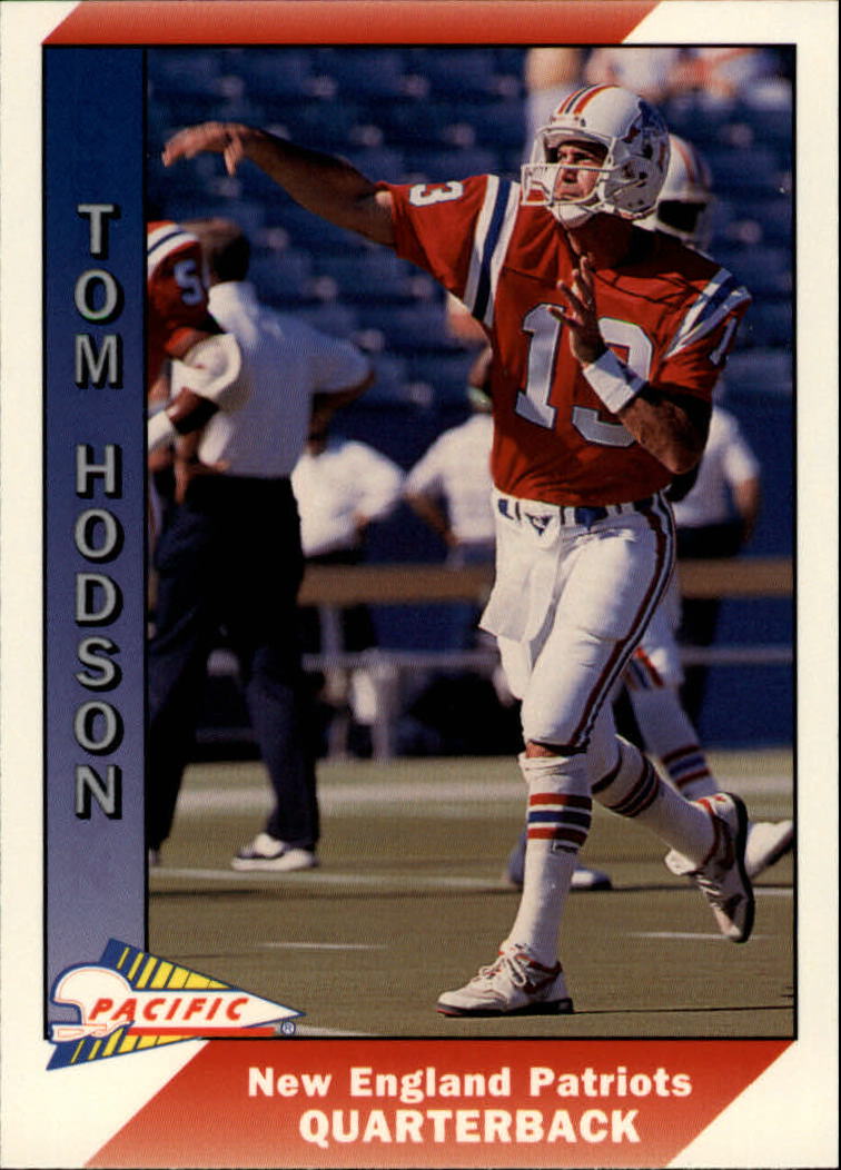 1991 Pacific #307 Tommy Hodson UER/(No NFL totals line)