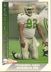 1991 Pacific #395 Reggie White UER/(Derrick Thomas holds/NFL record with 7 sacks)