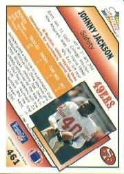 1991 Pacific #461 Johnnie Jackson RC UER/(Johnny on front) back image