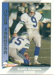 1991 Pacific #480 Norm Johnson UER/(They own and operate/card store, not run)