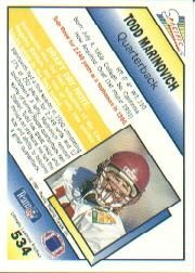 1991 Pacific #534 Todd Marinovich RC UER/(17 percent, should be 71) back image