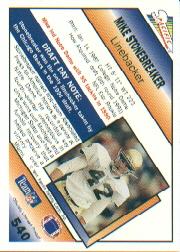 1991 Pacific #540 Mike Stonebreaker RC back image