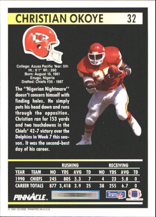 A7088- 1991 Pinnacle FB Card #s 1-250 +Rookies -You Pick- 15+ FREE US SHIP - Picture 63 of 497