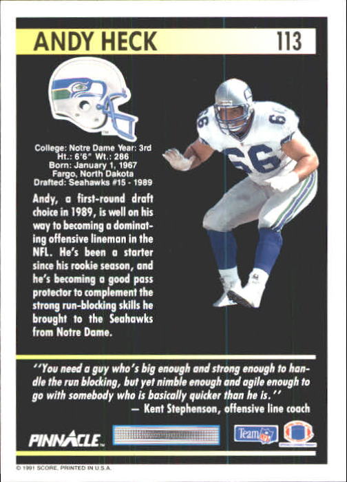 A7088- 1991 Pinnacle FB Card #s 1-250 +Rookies -You Pick- 15+ FREE US SHIP - Picture 223 of 497