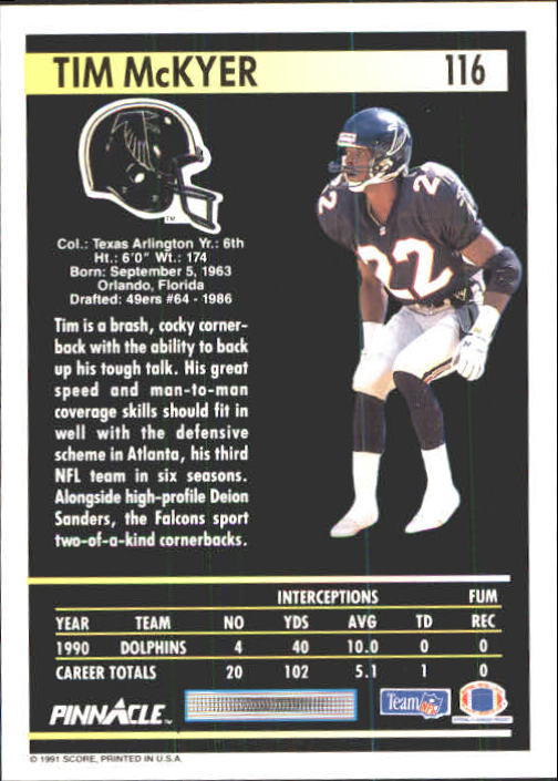 A7088- 1991 Pinnacle FB Card #s 1-250 +Rookies -You Pick- 15+ FREE US SHIP - Picture 229 of 497