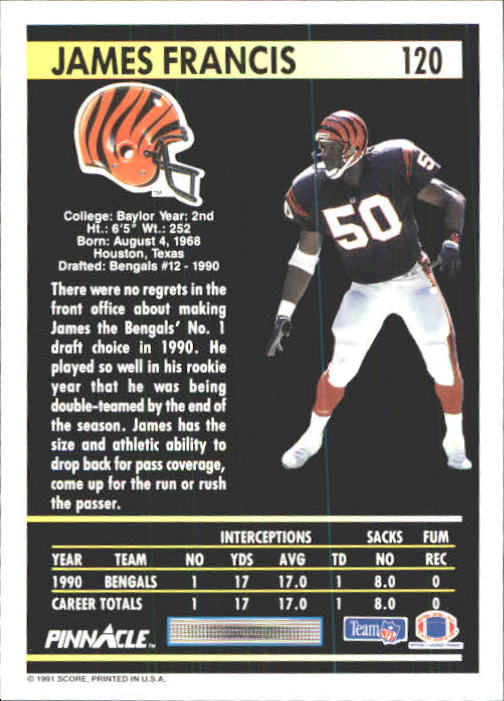 A7088- 1991 Pinnacle FB Card #s 1-250 +Rookies -You Pick- 15+ FREE US SHIP - Picture 237 of 497