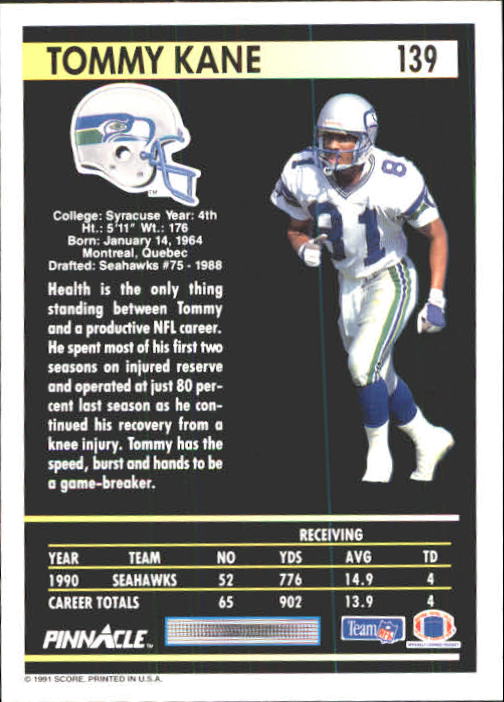 A7088- 1991 Pinnacle FB Card #s 1-250 +Rookies -You Pick- 15+ FREE US SHIP - Picture 275 of 497