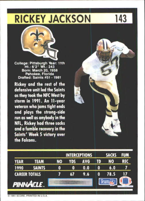 A7088- 1991 Pinnacle FB Card #s 1-250 +Rookies -You Pick- 15+ FREE US SHIP - Picture 283 of 497