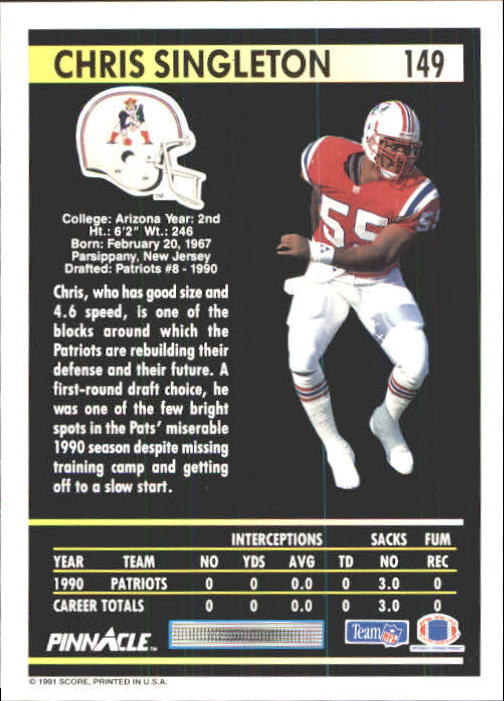 A7088- 1991 Pinnacle FB Card #s 1-250 +Rookies -You Pick- 15+ FREE US SHIP - Picture 295 of 497
