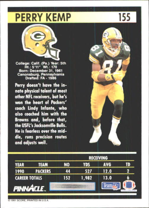 A7088- 1991 Pinnacle FB Card #s 1-250 +Rookies -You Pick- 15+ FREE US SHIP - Picture 307 of 497
