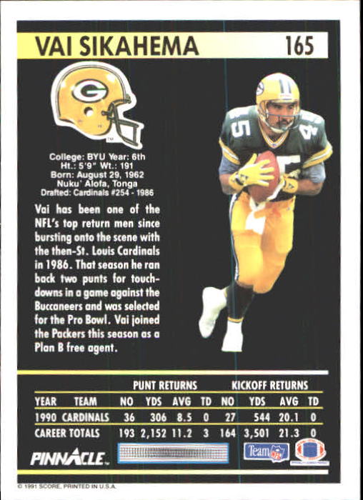 A7088- 1991 Pinnacle FB Card #s 1-250 +Rookies -You Pick- 15+ FREE US SHIP - Picture 327 of 497