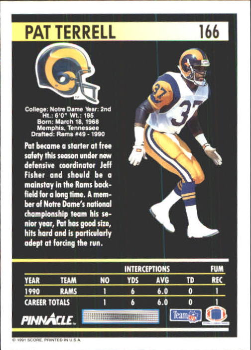 A7088- 1991 Pinnacle FB Card #s 1-250 +Rookies -You Pick- 15+ FREE US SHIP - Picture 329 of 497