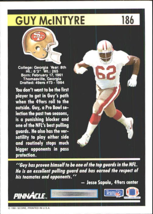 A7088- 1991 Pinnacle FB Card #s 1-250 +Rookies -You Pick- 15+ FREE US SHIP - Picture 369 of 497
