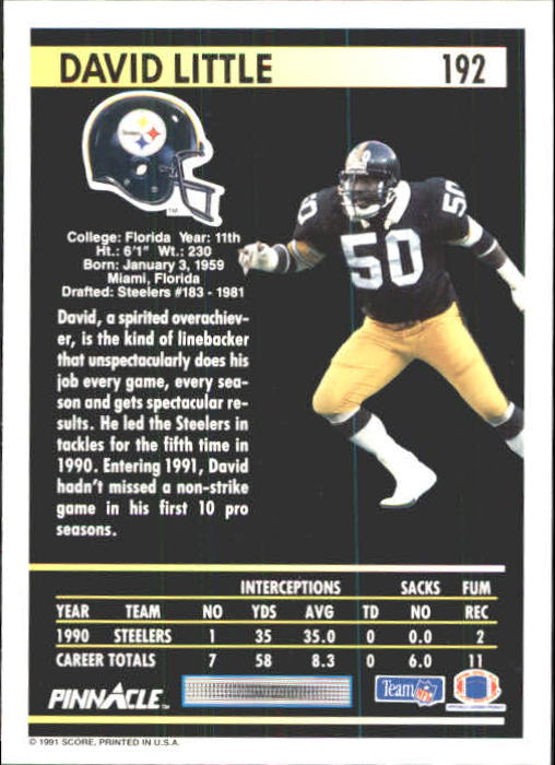 A7088- 1991 Pinnacle FB Card #s 1-250 +Rookies -You Pick- 15+ FREE US SHIP - Picture 381 of 497