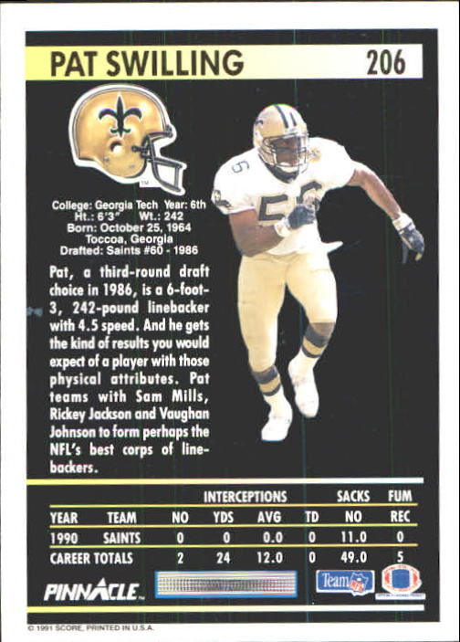 A7088- 1991 Pinnacle FB Card #s 1-250 +Rookies -You Pick- 15+ FREE US SHIP - Picture 409 of 497