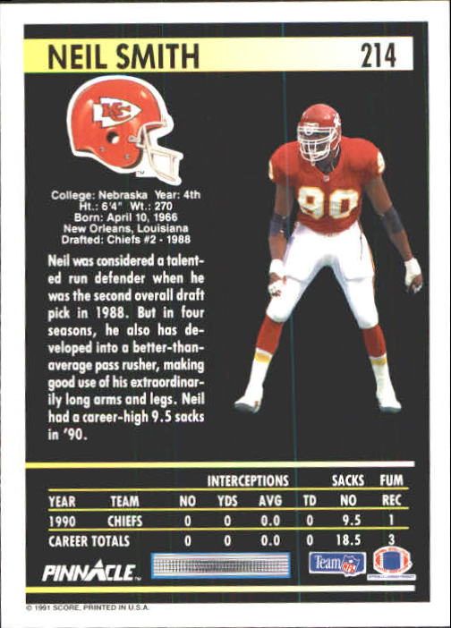 A7088- 1991 Pinnacle FB Card #s 1-250 +Rookies -You Pick- 15+ FREE US SHIP - Picture 425 of 497