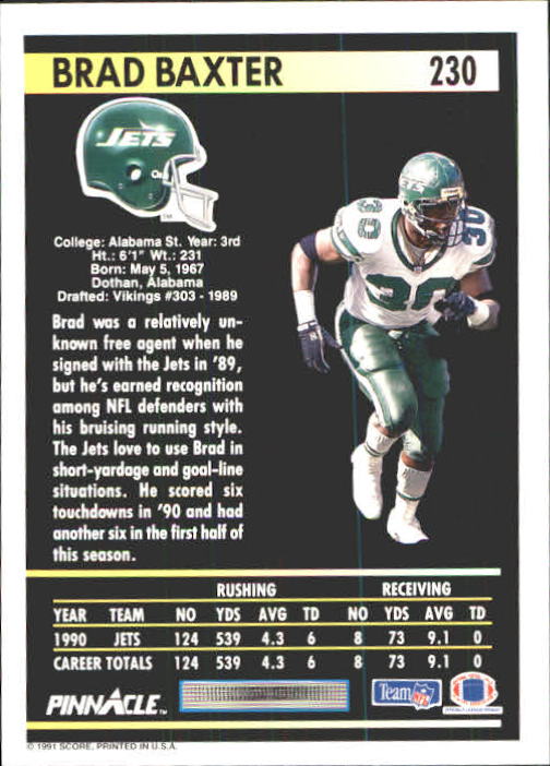 A7088- 1991 Pinnacle FB Card #s 1-250 +Rookies -You Pick- 15+ FREE US SHIP - Picture 457 of 497