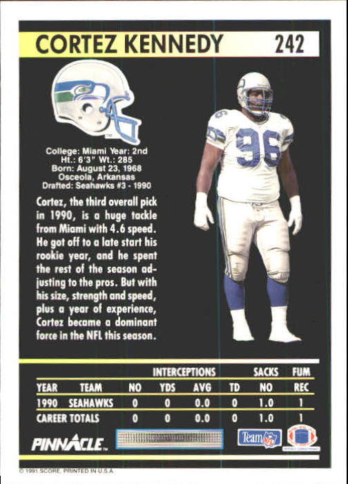 A7088- 1991 Pinnacle FB Card #s 1-250 +Rookies -You Pick- 15+ FREE US SHIP - Picture 481 of 497