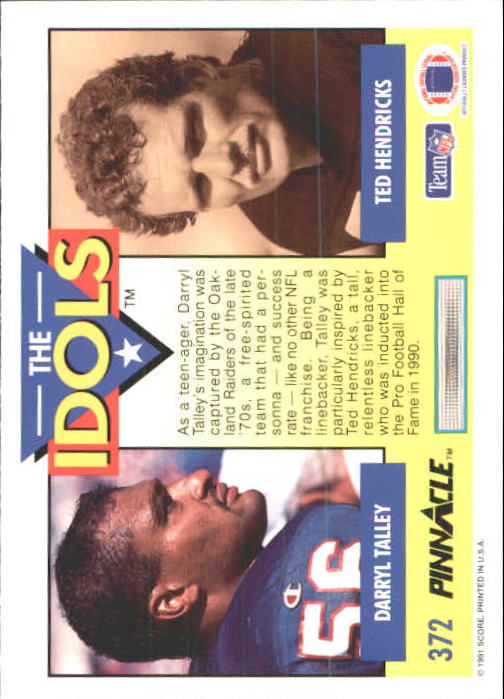 A7088- 1991 Pinnacle FB Card #s 251-415 +Inserts -You Pick- 15+ FREE US SHIP - Picture 231 of 311