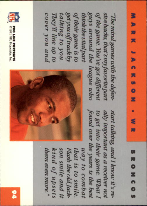 1991 Pro Line Portraits #94 Mark Jackson back image