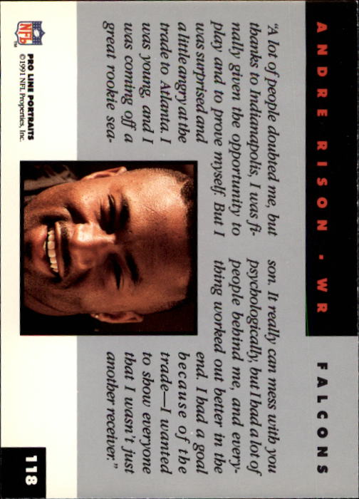 A9879- 1991 Pro Line Portraits FB #s 1-200 +Rookies -You Pick- 15+ FREE US SHIP - Picture 231 of 393