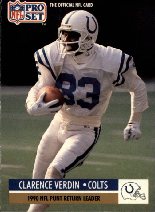 1991 Pro Set #16 Clarence Verdin/NFL Punt Return Leader