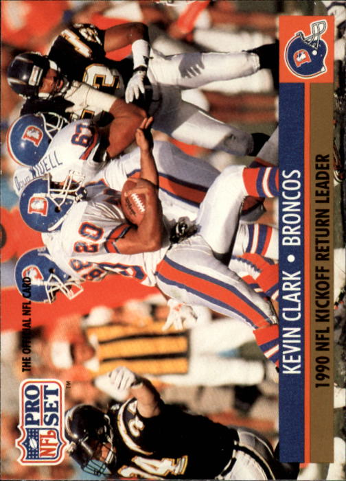 1991 Pro Set #17 Kevin Clark RC/NFL Kickoff Return/Leader