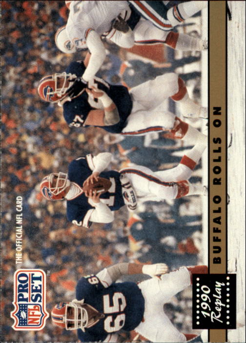 1991 Pro Set #341A Highest Scoring REP/Jim Kelly Passing/(NFLPA logo on back)