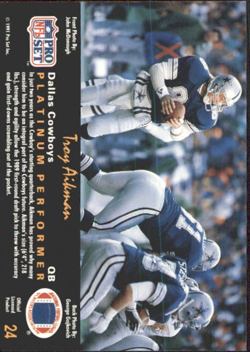 A0573- 1991 Pro Set Platinum Football Cards 1-200 -You Pick- 15+ FREE US SHIP