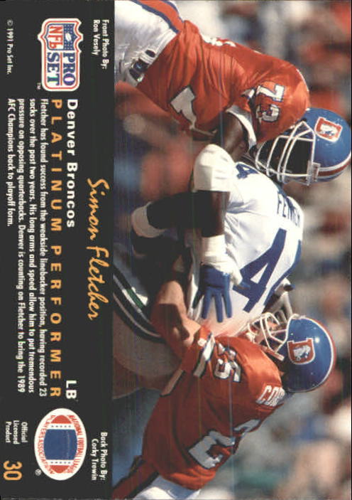 A0573- 1991 Pro Set Platinum Football Cards 1-200 -You Pick- 15+ FREE US SHIP