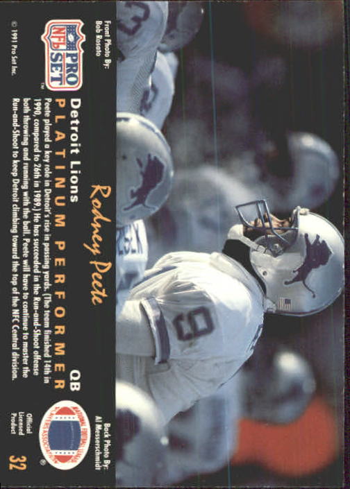 A0573- 1991 Pro Set Platinum Football Cards 1-200 -You Pick- 15+ FREE US SHIP