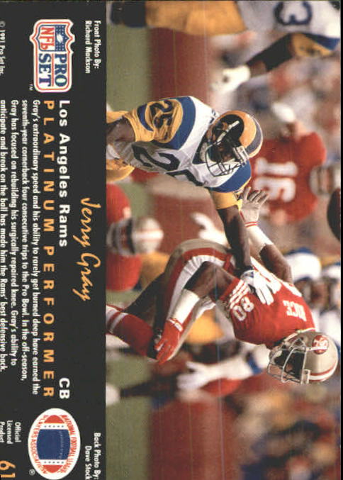 A0573- 1991 Pro Set Platinum Football Cards 1-200 -You Pick- 15+ FREE US SHIP