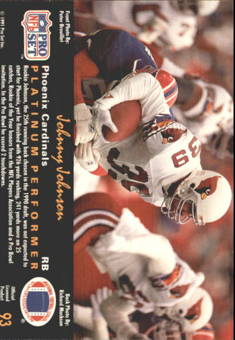 A0573- 1991 Pro Set Platinum Football Cards 1-200 -You Pick- 15+ FREE US SHIP