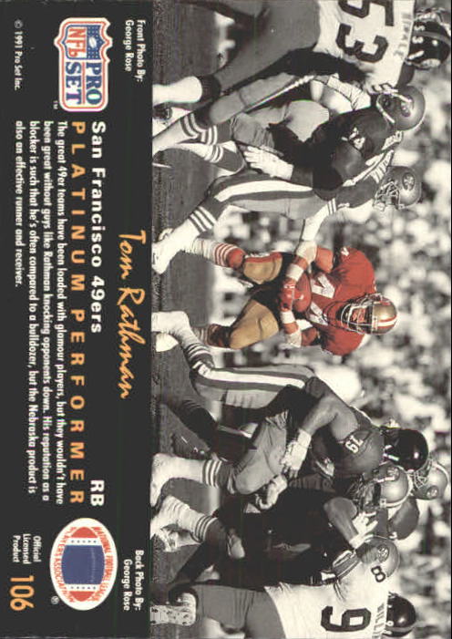 A0573- 1991 Pro Set Platinum Football Cards 1-200 -You Pick- 15+ FREE US SHIP