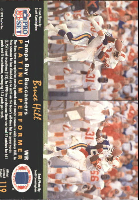 1991 Pro Set Platinum #119 Bruce Hill back image