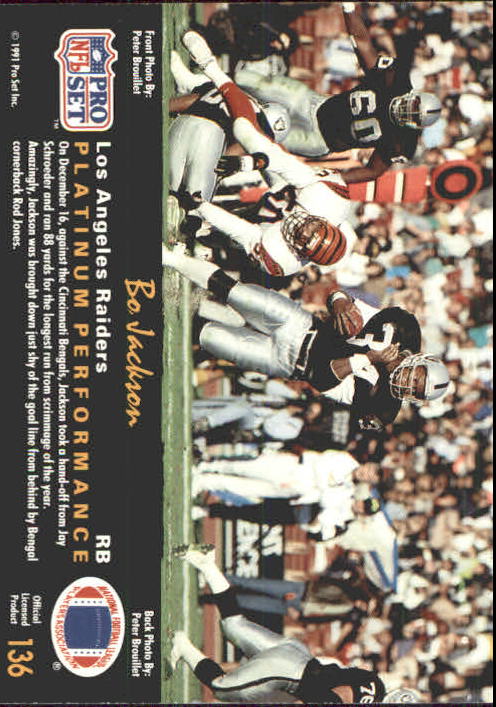 1991 Pacific #234 Bo Jackson UER/(Drafted in '87, not '86) - NM-MT