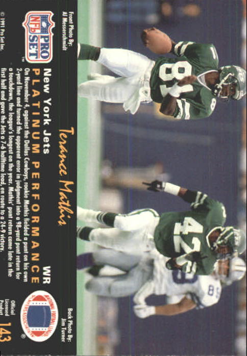 A0573- 1991 Pro Set Platinum Football Cards 1-200 -You Pick- 15+ FREE US SHIP