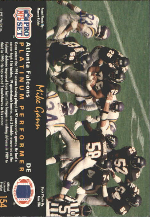 A0573- 1991 Pro Set Platinum Football Cards 1-200 -You Pick- 15+ FREE US SHIP