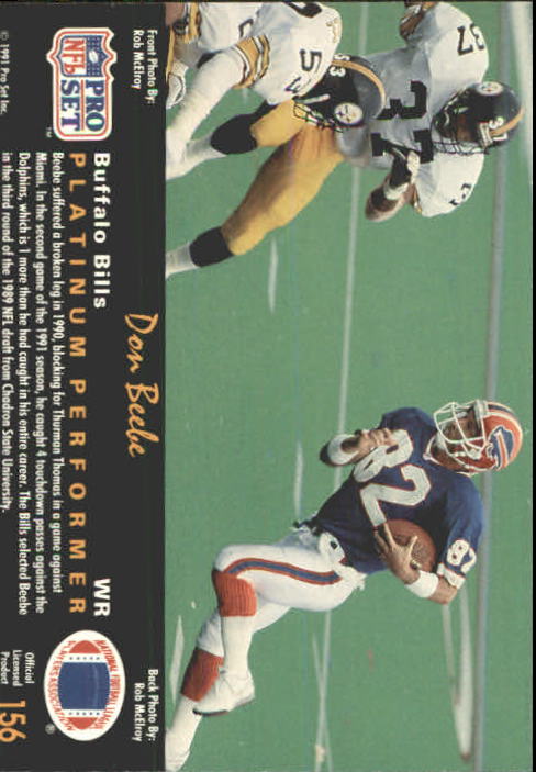 A0573- 1991 Pro Set Platinum Football Cards 1-200 -You Pick- 15+ FREE US SHIP