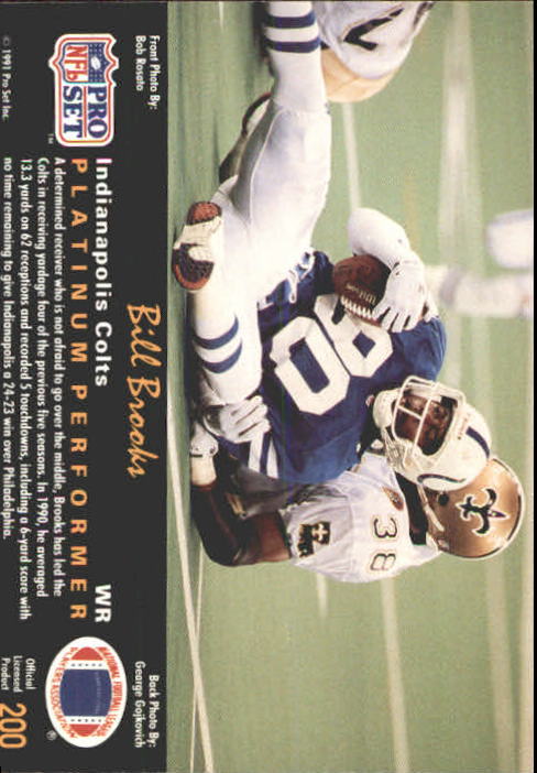 A0573- 1991 Pro Set Platinum Football Cards 1-200 -You Pick- 15+ FREE US SHIP