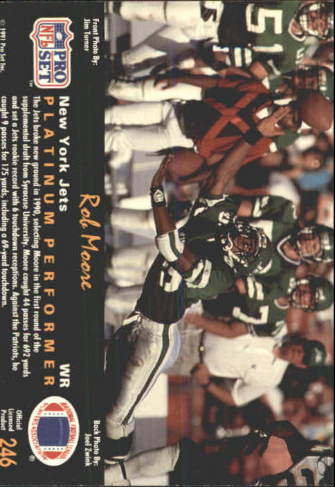 1991 Pro Set Platinum #246 Rob Moore back image