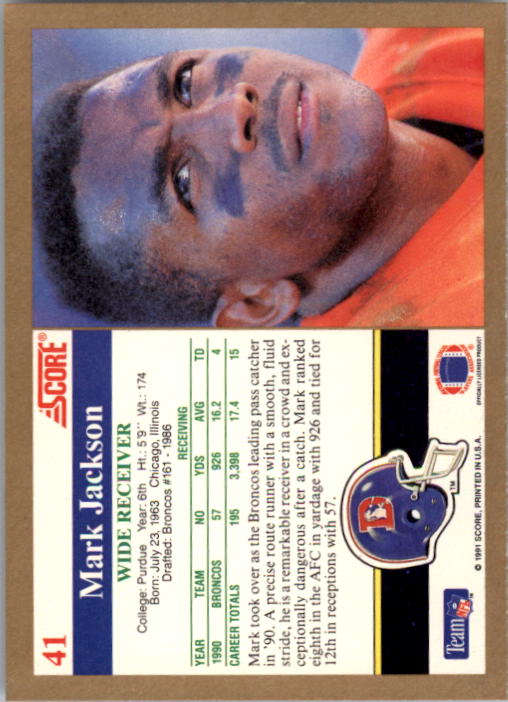 1991 Score Football "Main Set" Cards #1 to #250 Rookies and Veterans - Picture 83 of 501