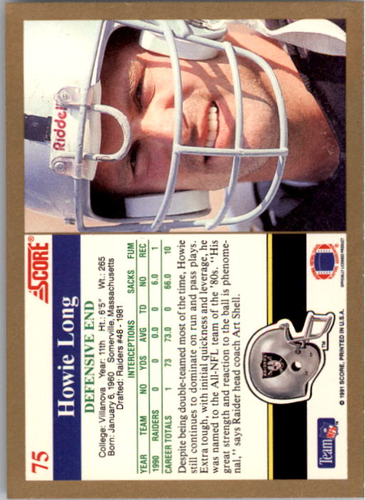 1991 Score Football "Main Set" Cards #1 to #250 Rookies and Veterans - Picture 151 of 501